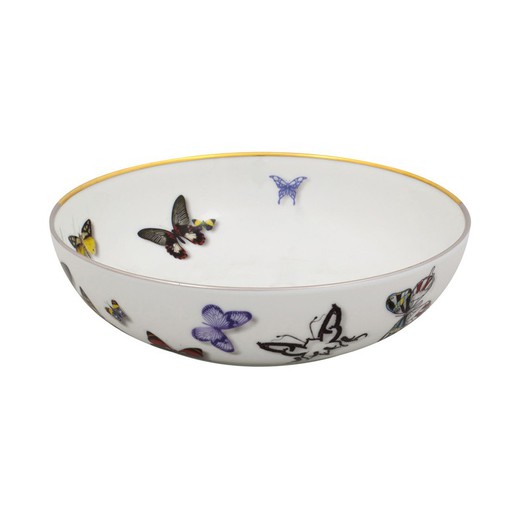 Tigela de porcelana multicor, Ø 16,7 x 4,9 cm | desfile de borboletas