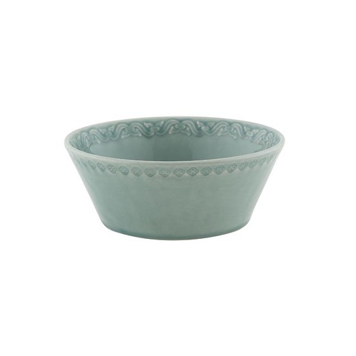 Large earthenware bowl in sunrise blue, 16 x 16 x 7.5 cm | Rua Nova