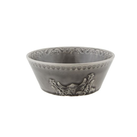 Large earthenware bowl in ash grey, 16 x 16 x 7.5 cm | Rua Nova