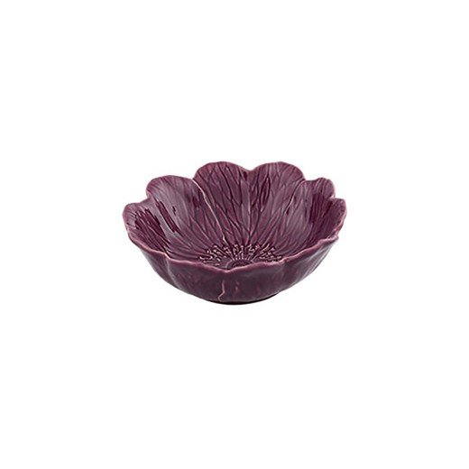 Large purple earthenware bowl, 17.1 x 17 x 5.5 cm | Flora