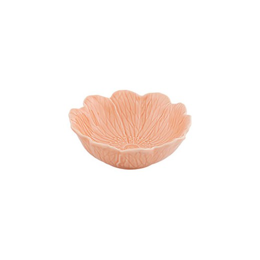 Large pink earthenware bowl, 17.1 x 17 x 5.5 cm | Flora