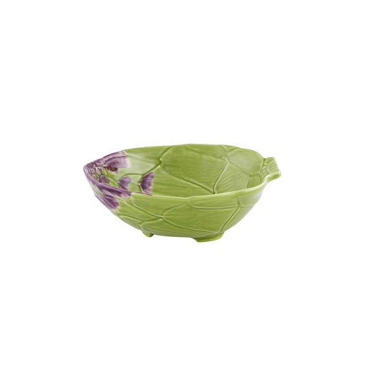 Green earthenware bowl L, 18 x 15 x 6 cm | Artichoke