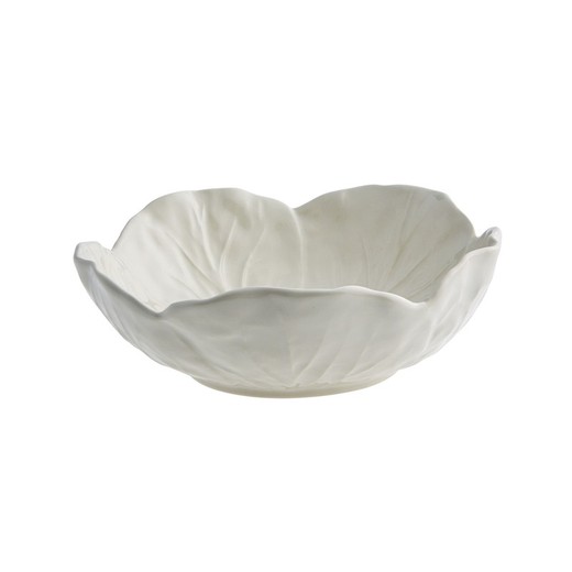 White earthenware bowl M, Ø 15 x 5.5 cm | White cabbage