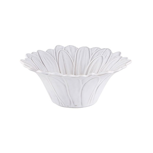 Margarita skål i vitt lergods, Ø 15,5 x 6 cm | Maria Flor