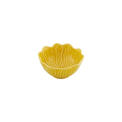 Small earthenware bowl in Yellow, 12.4 x 12.4 x 5.7 cm | Flora