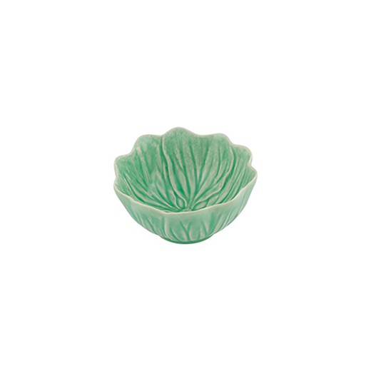 Bol pequeño de loza en verde, 12,4 x 12,4 x 5,7 cm | Flora