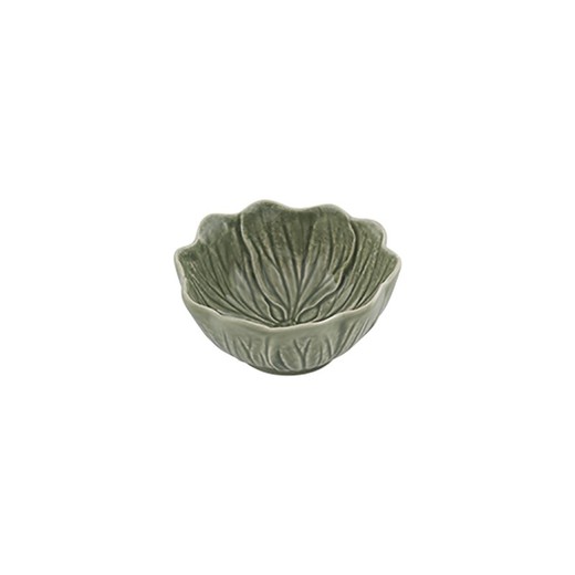 Small earthenware bowl in dark green, 12.4 x 12.4 x 5.7 cm | Flora