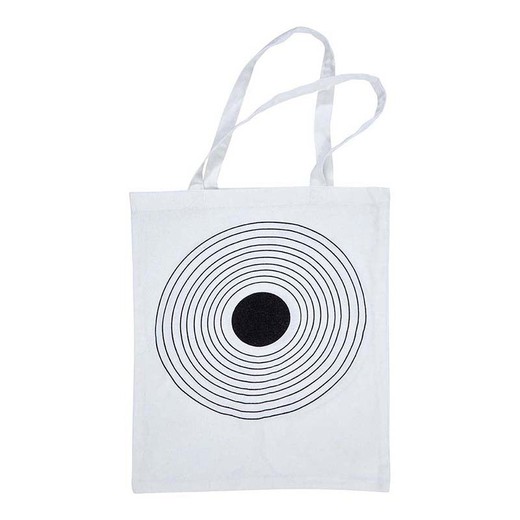 Black and white organic cotton bag, 40 x 0.4 x 48 cm