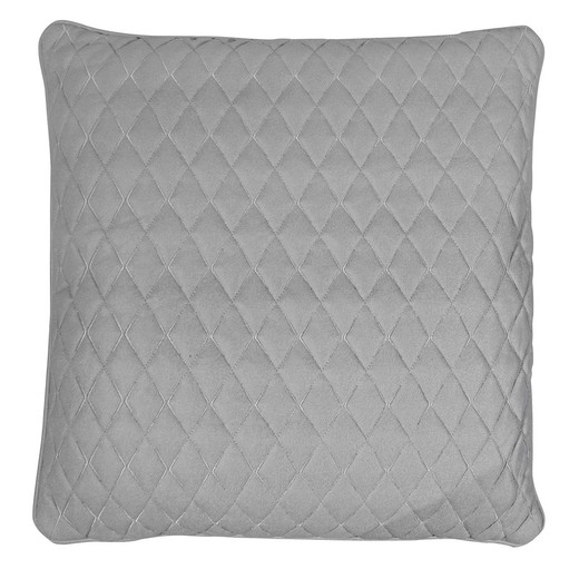 BONN | Cushion cover with light gray quilted fabric 60 x 60 cm