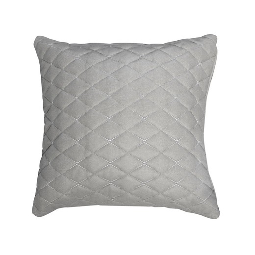 BONN | Light gray quilted woven cushion cover 45 x 45 cm