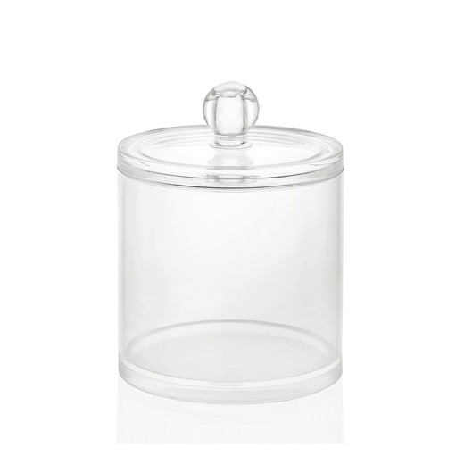 Transparent acrylic jar, Ø10 x 12 cm