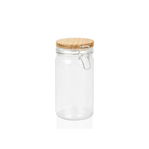 Jar Glas Clip Houten Deksel 100