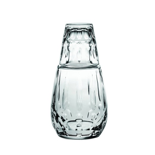 Botella con Vaso de Cristal Bimini, Ø10,2x19,9cm