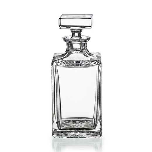 Transparant glazen whiskyfles, 9,5 x 9,5 x 23 cm | Austin