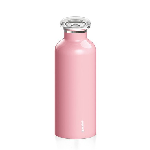 Botella térmica en rosa, Ø7,3 x 21,2cm | On the go