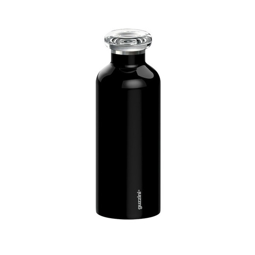 Botella térmica en negro, Ø7,3 x 21,2 cm | On the go
