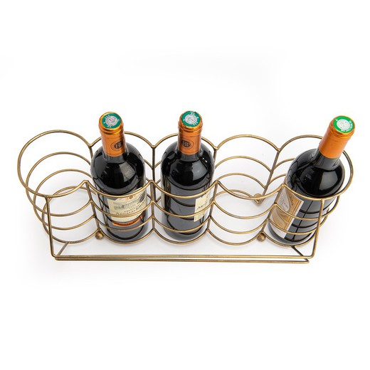 Metal wine rack, 18.3x46.5x16 cm