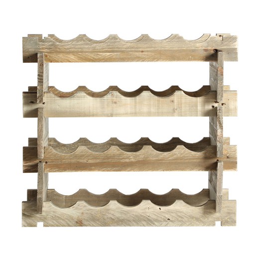 Porta-vinhos em madeira de pinho Ril, 60x30x53 cm