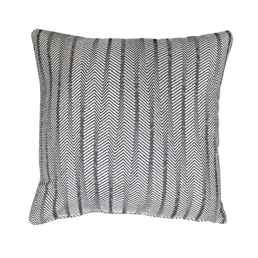 BREDA | Fodera per cuscino con stampa linee a zigzag in bianco e nero 45 x 45 cm