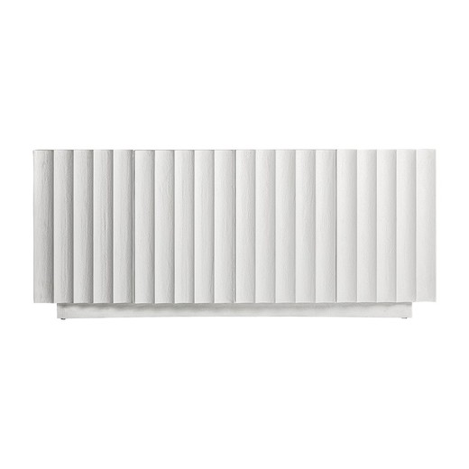 Buffet de cimento Mulcey branco, 180 x 40 x 77 cm