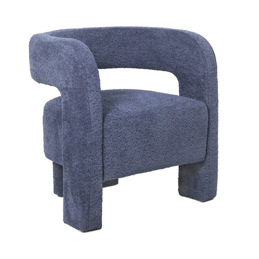 Fabric armchair in blue, 72 x 63 x 74 cm | Bakari