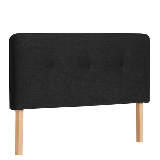 1.60 headboard in charcoal gray fabric 162 x 7 x 117 cm