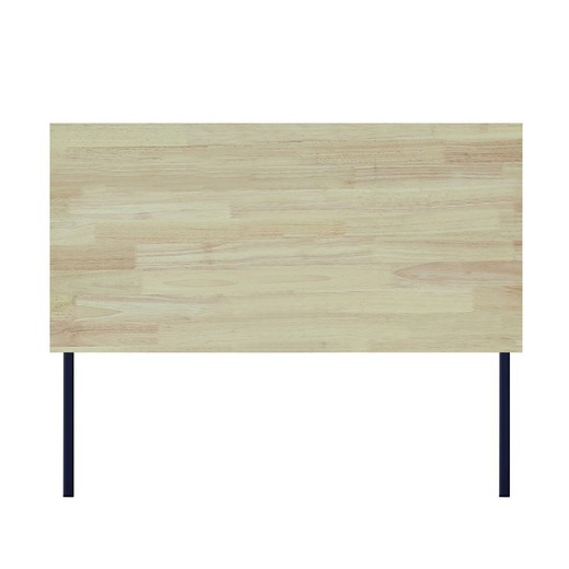 Cabecero de cama individual de madera y metal natural/negro, 100 x 36 x 125 cm | Industrial