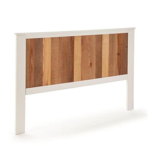 Cabecero de madera blanco lacado, 164 x 4 x 112 cm