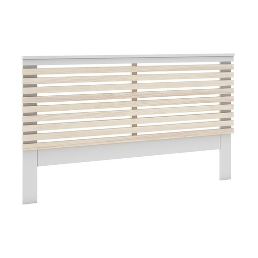 White and natural pine headboard, 146 x 5 x 100 cm | Campus