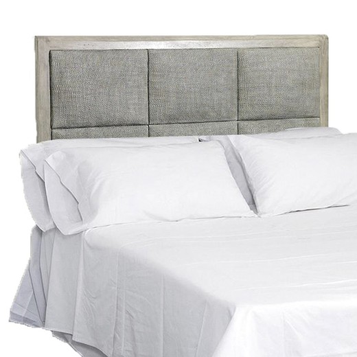 Tête de lit en rotin glacis couleur gris 162x9x137 cm