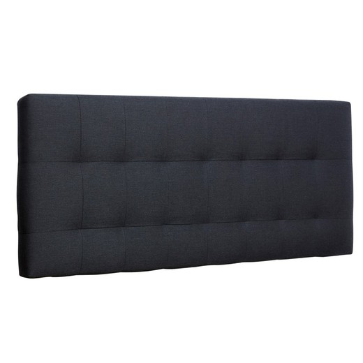 Tête de lit en tissu noir sans pieds, 152 x 8 x 65 cm