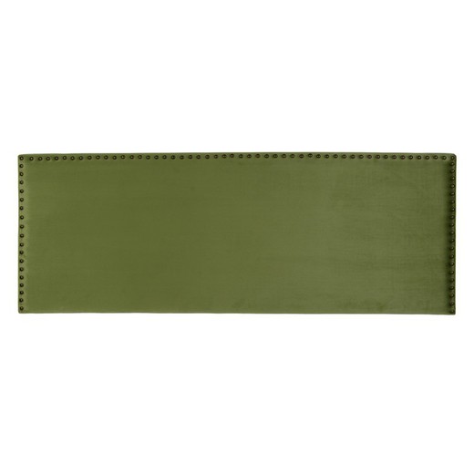 Aksamitny zagłówek w kolorze zielonym, 160 x 6 x 60 cm