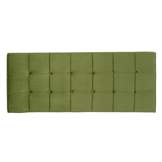 Tête de lit en velours vert, 160 x 7 x 64 cm
