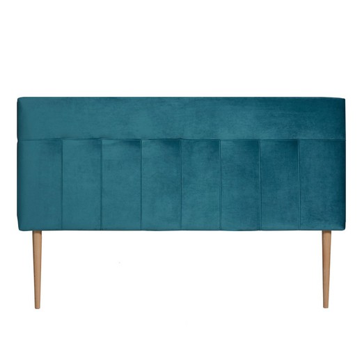 Green velvet headboard, 152 x 8 x 65/105 cm