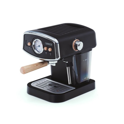 Zwarte halfautomatische espressomachine, 26,9 x 22,6 x 28,6 cm | kai
