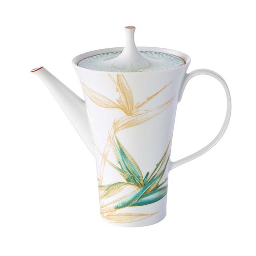 Fiji porcelain coffee pot, 23.7x13.8x23.5 cm