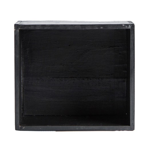 Boîte en bois noire Mahogani Gwin, 40x30x36cm
