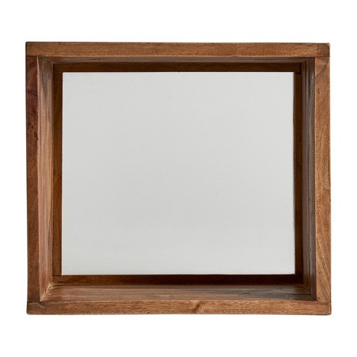 Madeira Mahogani e Caixa de Vidro Bruch, 40x25x36cm