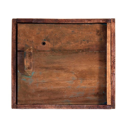 Caja DELLACH de Madera Mahogani Natural, 40x30x36 cm.