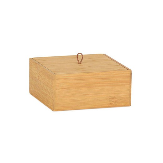 Caja multiusos de bambú en natural, 15 x 15 x 7 cm | Bamboo