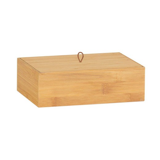 Caja multiusos de bambú en natural, 22 x 15 x 7 cm | Bamboo