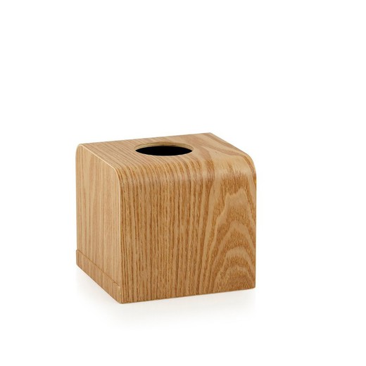 Square Willow Wood Tissue Box, 12.5x12.5x12cm