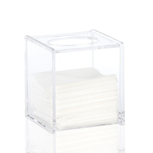 Caja para pañuelos de acrílico en transparente, 13 x 13 x 15 cm | Clarité