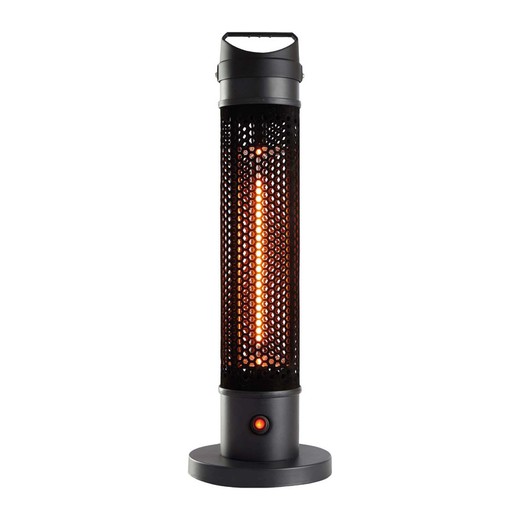 Portable Electric Infrared Heater Carbon Fiber 1000 W 20x20x61 cm Rotating