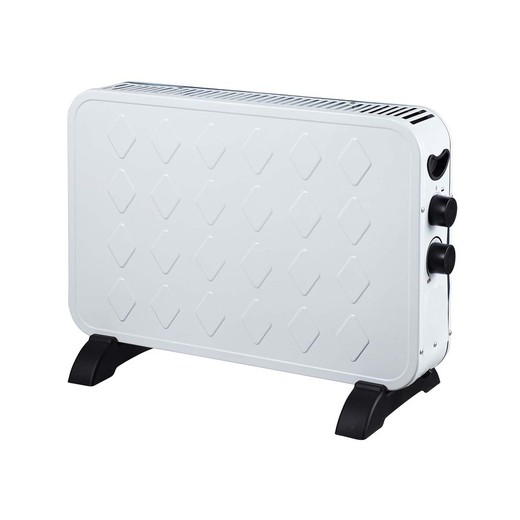 Slim 2000W Electric Heater with Thermostat and 3 Power Levels 58.5x25x40.8 cm
