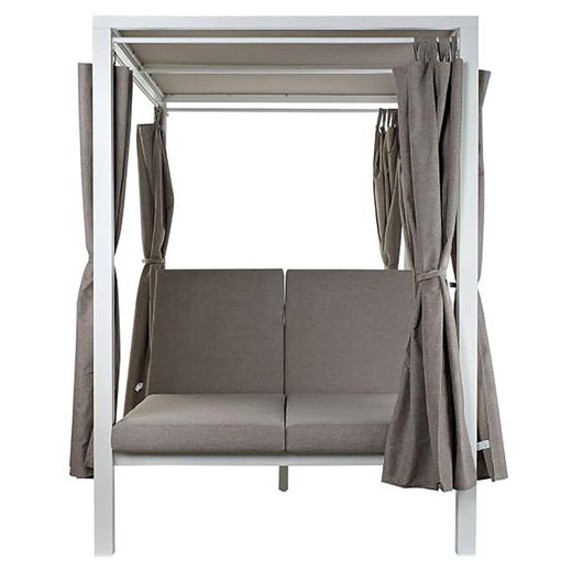 Chill Out Aluminum Bed Grey/White, 148x188x205cm