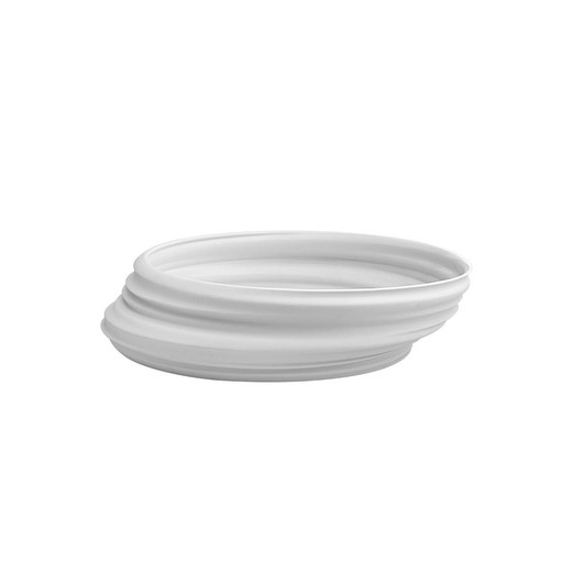 Centro de mesa de porcelana en blanco, 47,3 x 44,5 x 11,5 cm | Vortex
