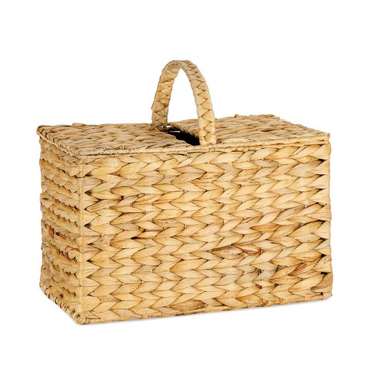 Natural hyacinth picnic basket, 35 x 25 x 33 cm