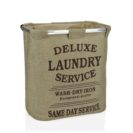Cesto de ropa Laundry Beige, 52x32,5x55cm