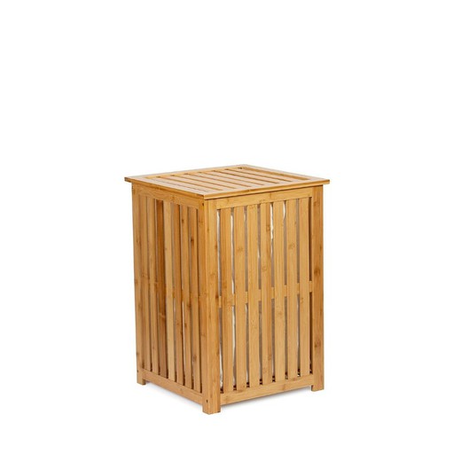 Cesto de roupa suja de bambu, 40x40x58cm